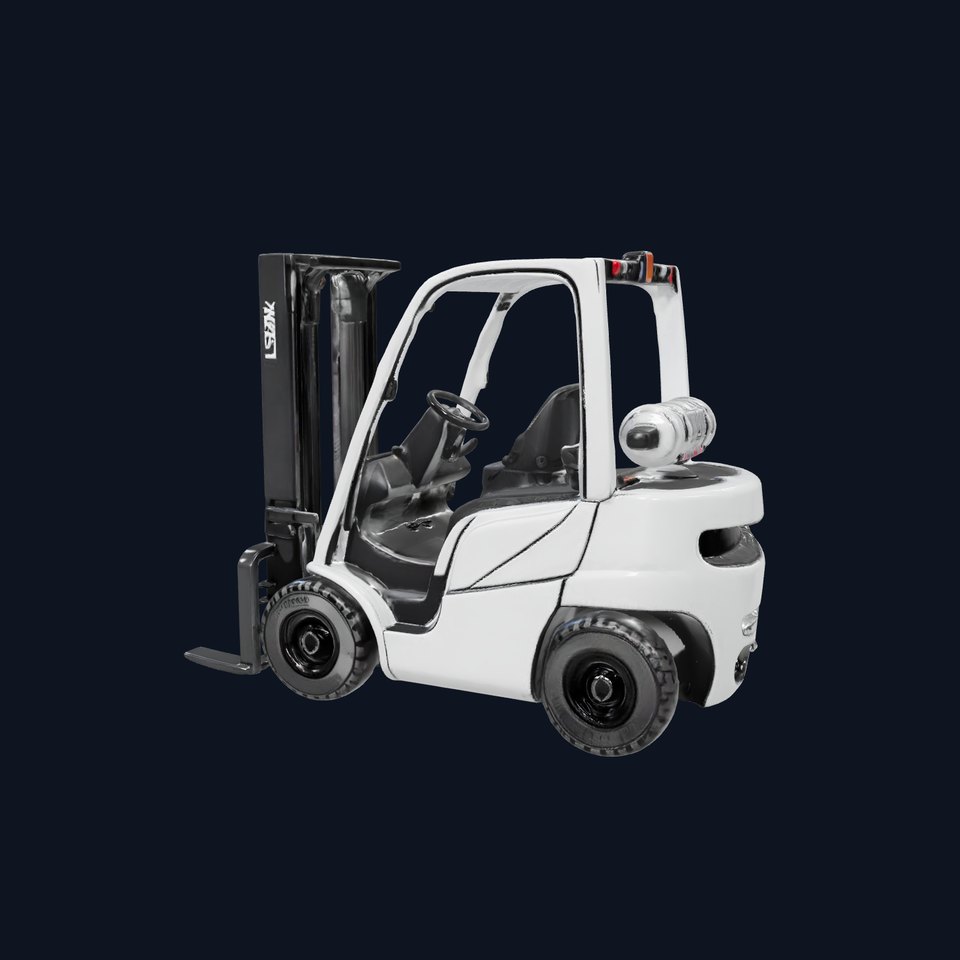 Silver Industrial Forklift model pack